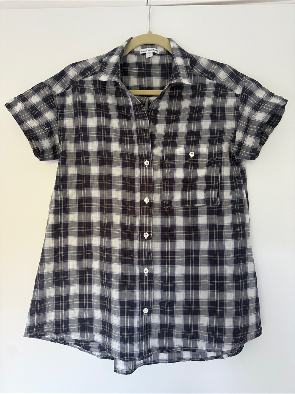 James Perse Short-Sleeve Button Down Shirt